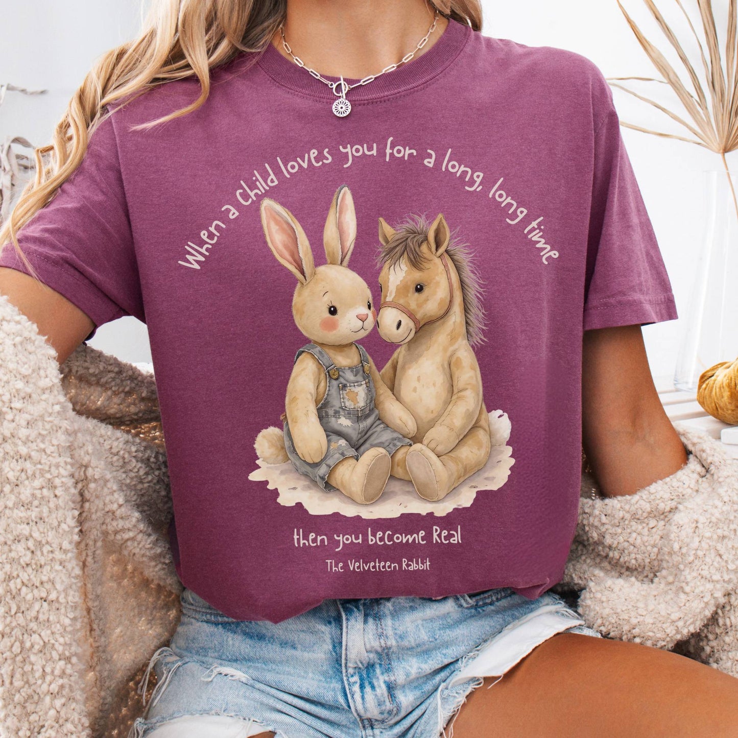 T-Shirt Berry / S You Become Real The Velveteen Rabbit Tee The Mystic Eden