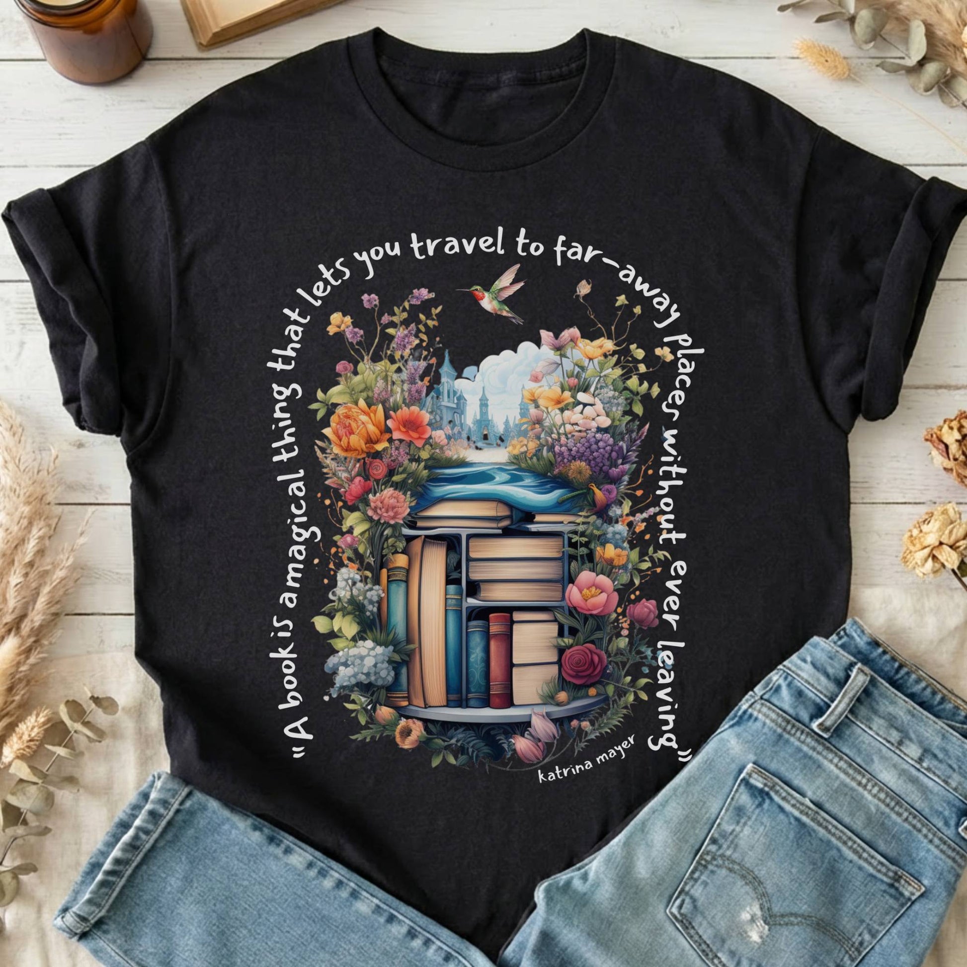 T-Shirt Black / S A Book Is A Magical Thing T-Shirt The Mystic Eden