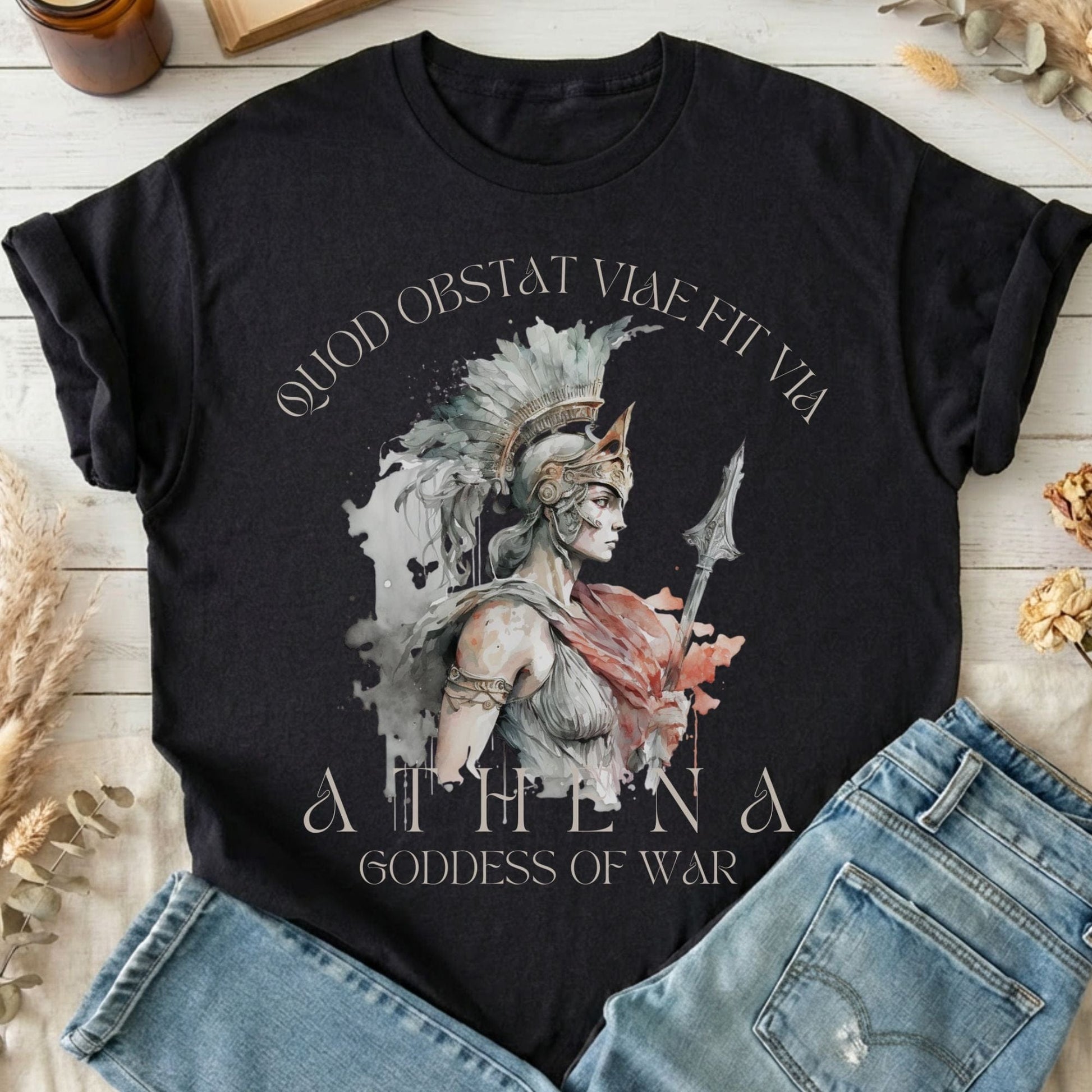 T-Shirt Black / S Athena Greek Mythology T-Shirt The Mystic Eden