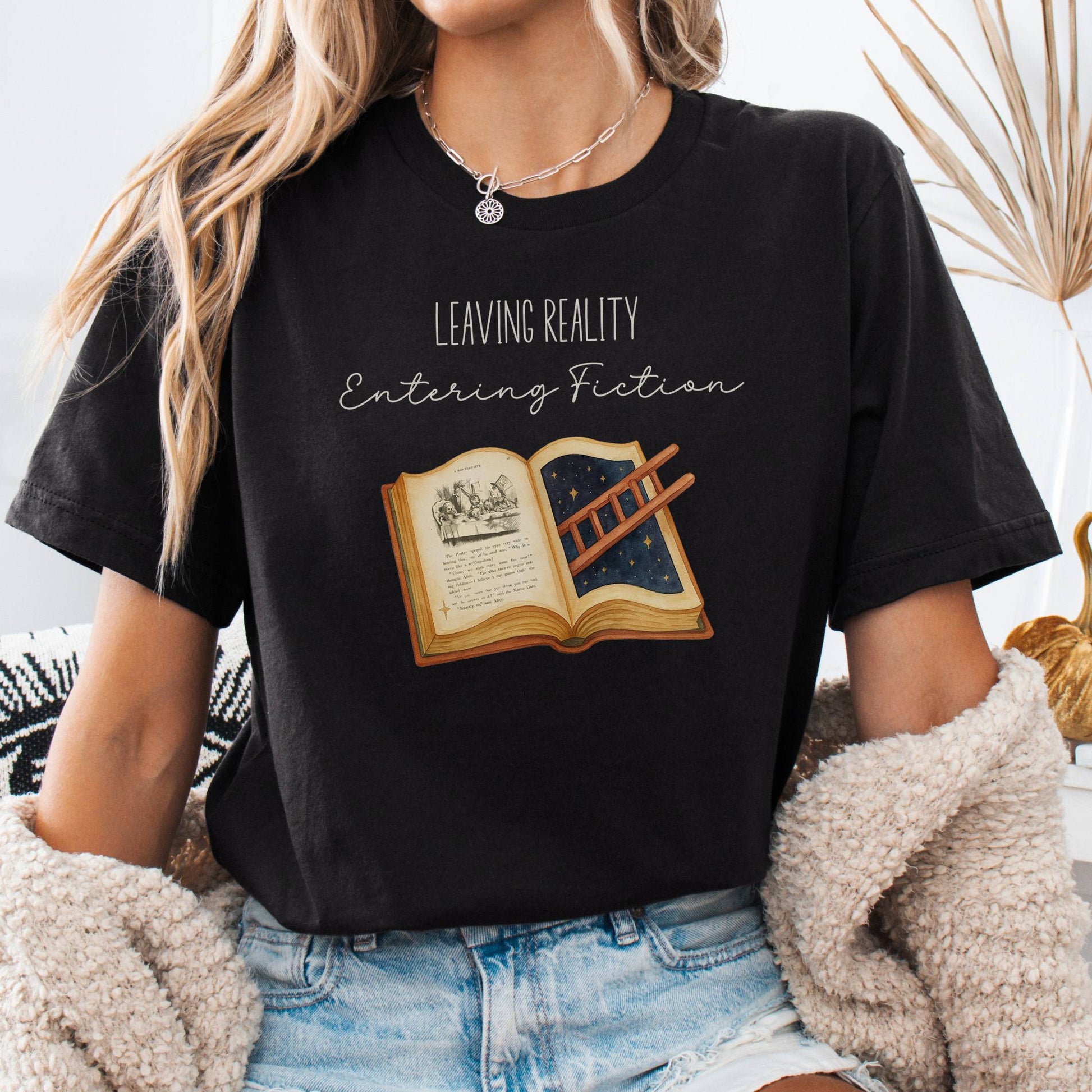 T-Shirt Black / S Entering Fiction Bella + Canvas Tee – Literary Escape Tee The Mystic Eden