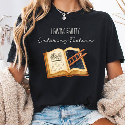 T-Shirt Black / S Entering Fiction T-Shirt – Literary Escape Tee The Mystic Eden