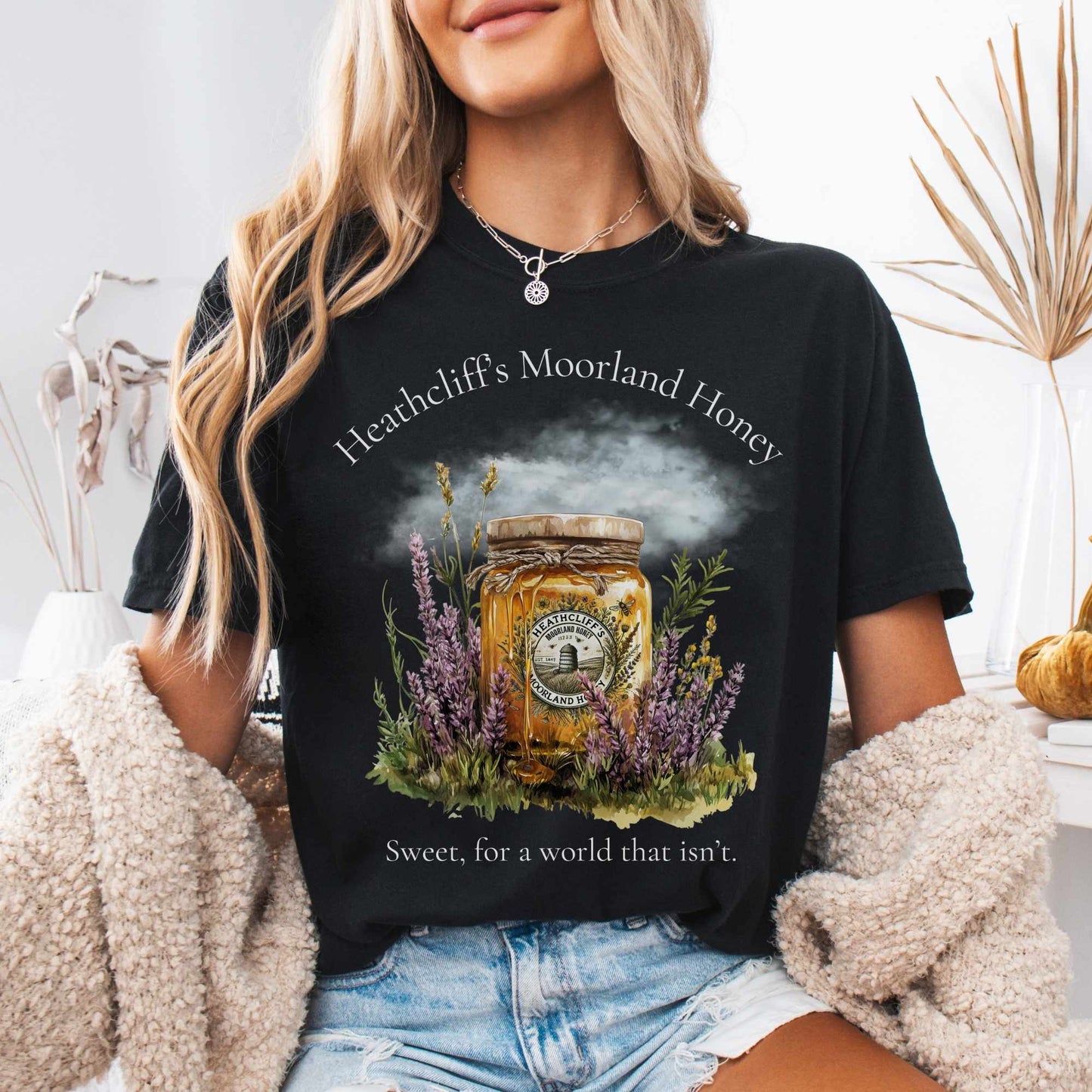 T-Shirt Black / S Heathcliff's Moorland Honey Tee The Mystic Eden