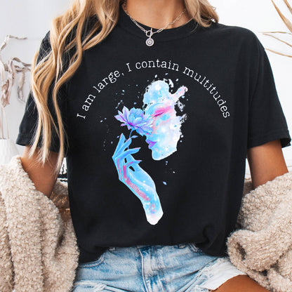 T-Shirt Black / S I Contain Multitudes Walt Whitman Tee The Mystic Eden