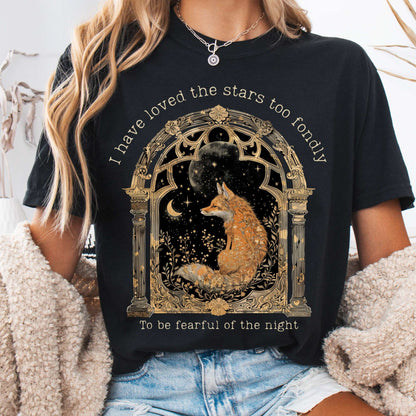 T-Shirt Black / S I Have Loved the Stars Too Fondly Sarah Williams Poetry Tee The Mystic Eden