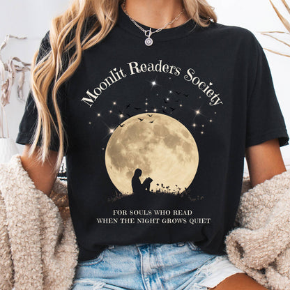 T-Shirt Black / S Moonlit Readers Society Tee The Mystic Eden