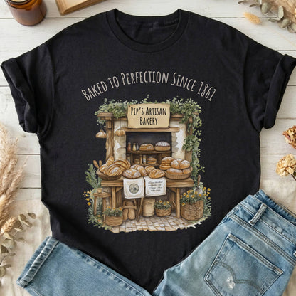 T-Shirt Black / S Pip's Artisan Bakery Great Expectations Dickens T-Shirt The Mystic Eden