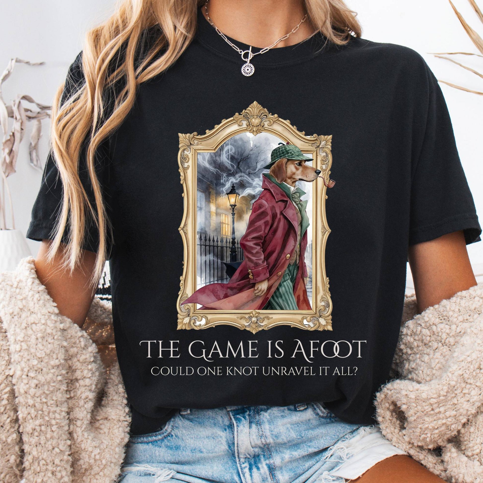 T-Shirt Black / S The Game Is Afoot Sherlock Holmes Tee The Mystic Eden