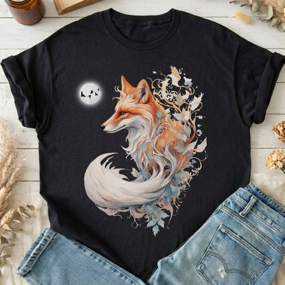 T-Shirt Black / S Whimsical Fox T-Shirt The Mystic Eden