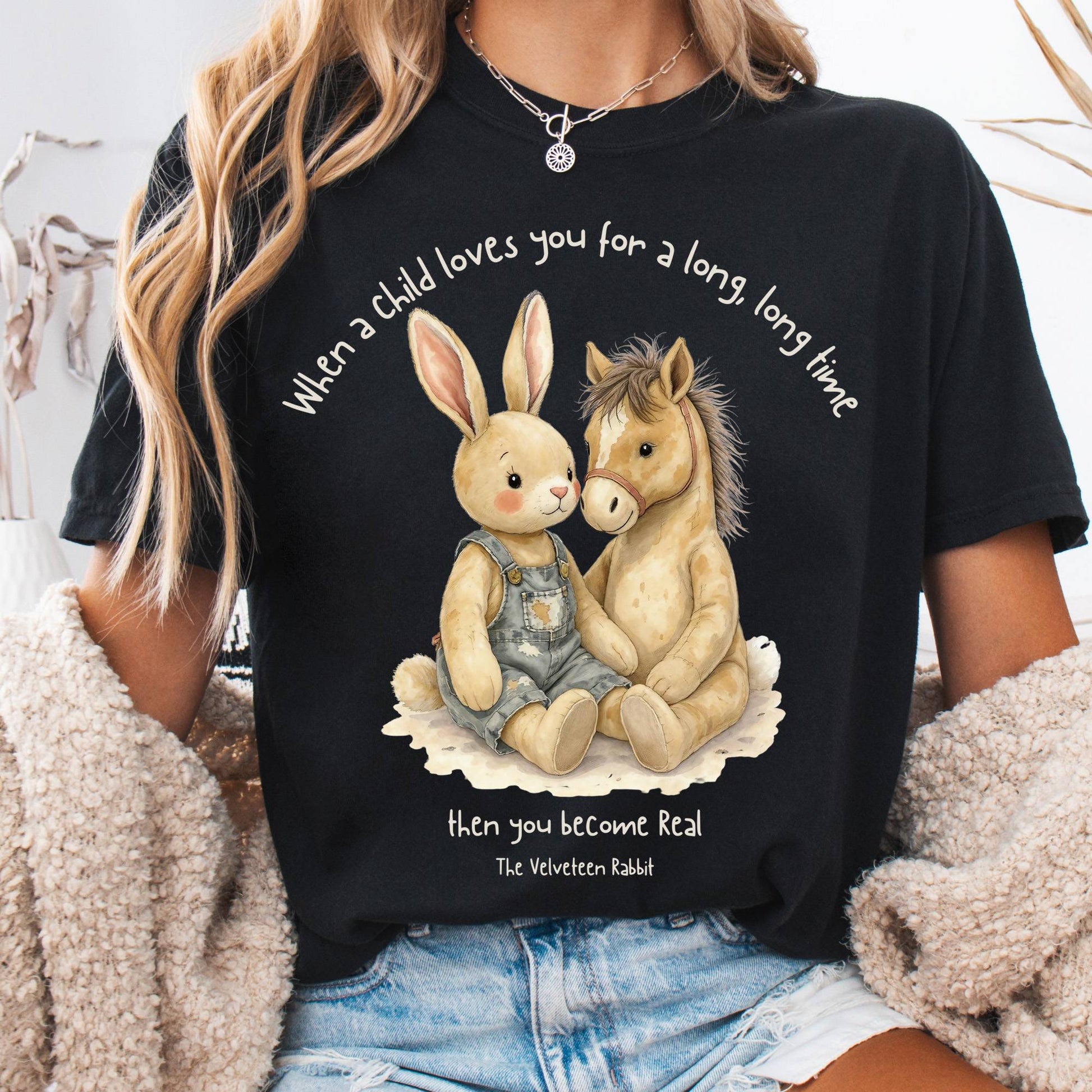 T-Shirt Black / S You Become Real The Velveteen Rabbit Tee The Mystic Eden