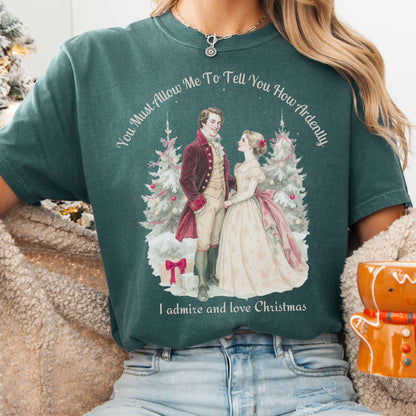 T-Shirt Blue Spruce / S Pride & Prejudice Christmas Tee The Mystic Eden