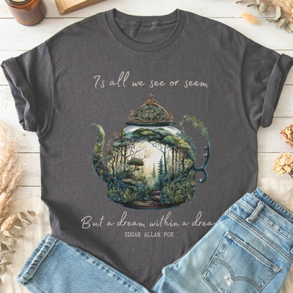 T-Shirt Charcoal / S Dream Within A Dream Poe T-Shirt The Mystic Eden