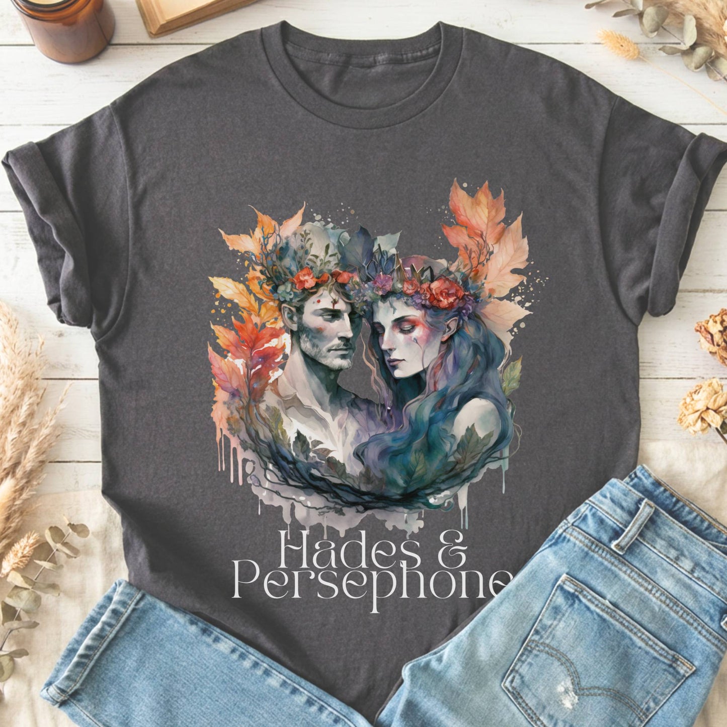 T-Shirt Charcoal / S Hades & Persephone Greek Mythology T-Shirt The Mystic Eden