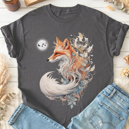 T-Shirt Charcoal / S Whimsical Fox T-Shirt The Mystic Eden