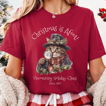 T-Shirt Christmas is Afoot! Sherlock Holmes Christmas Tee The Mystic Eden