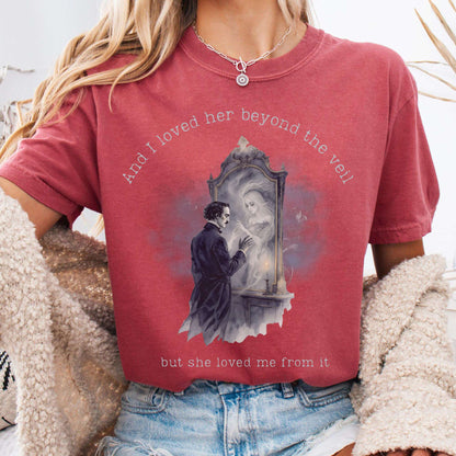T-Shirt Crimson / S And I Loved Her Beyond The Veil Poe Tee The Mystic Eden