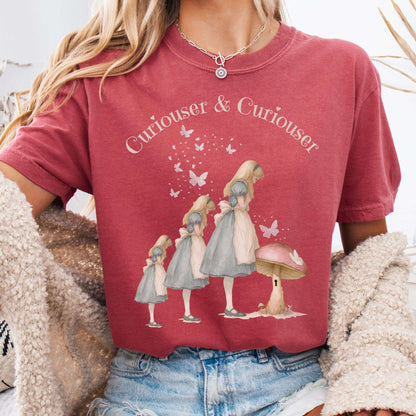 T-Shirt Crimson / S Curiouser and Curiouser Alice Tee The Mystic Eden