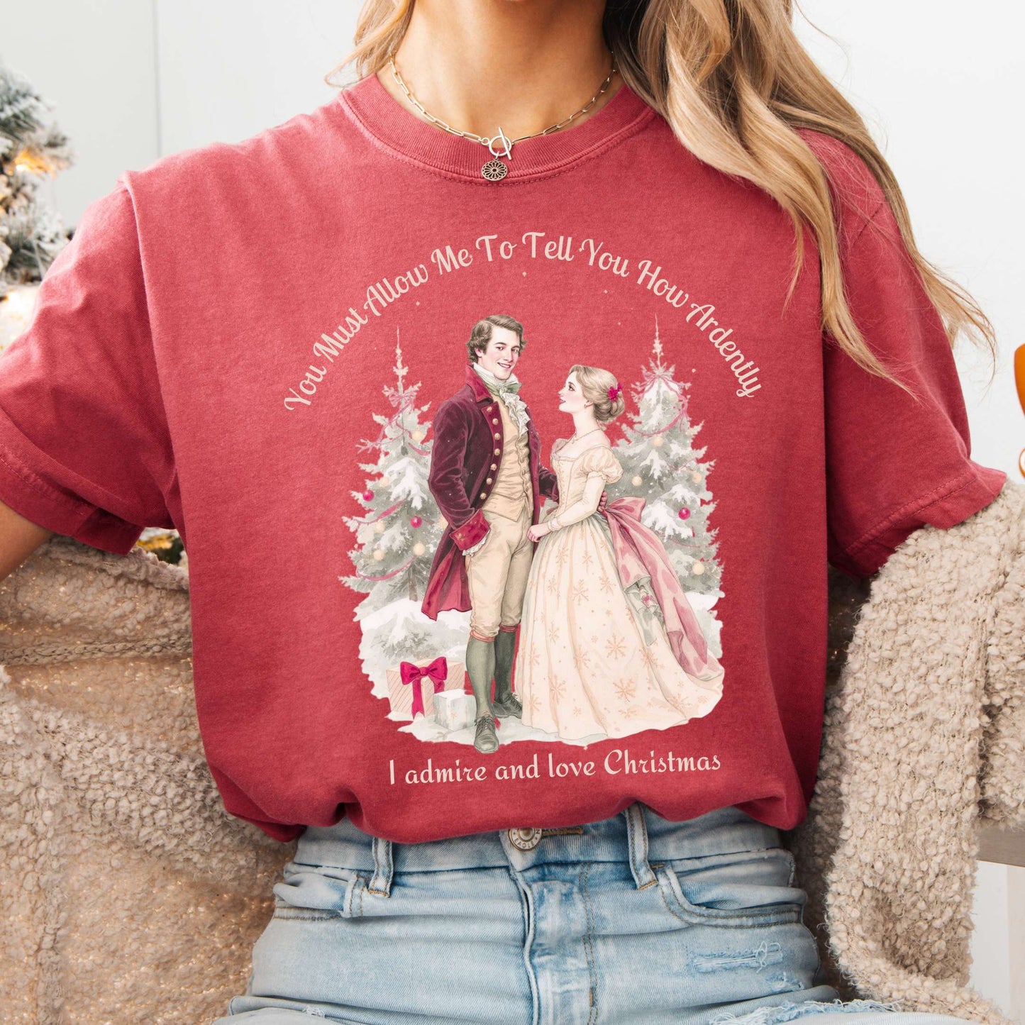 T-Shirt Crimson / S Pride & Prejudice Christmas Tee The Mystic Eden