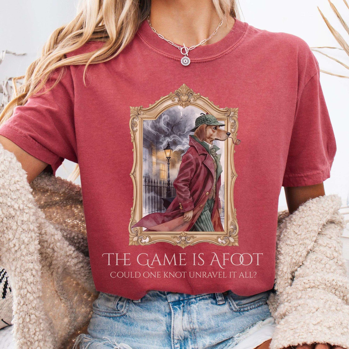 T-Shirt Crimson / S The Game Is Afoot Sherlock Holmes Tee The Mystic Eden