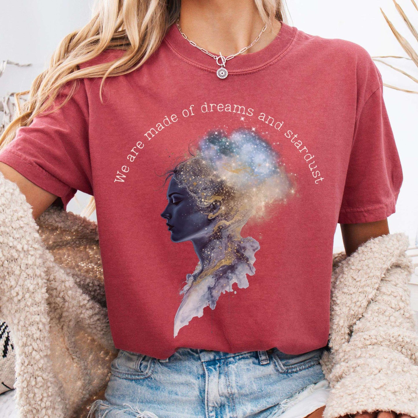 T-Shirt Crimson / S We Are Made of Dreams and Stardust Tee The Mystic Eden