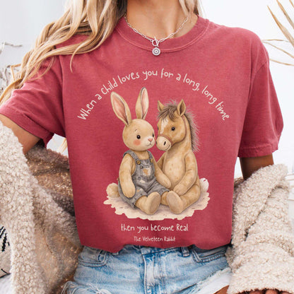 T-Shirt Crimson / S You Become Real The Velveteen Rabbit Tee The Mystic Eden