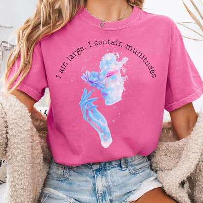 T-Shirt Crunchberry / S I Contain Multitudes Walt Whitman Tee The Mystic Eden