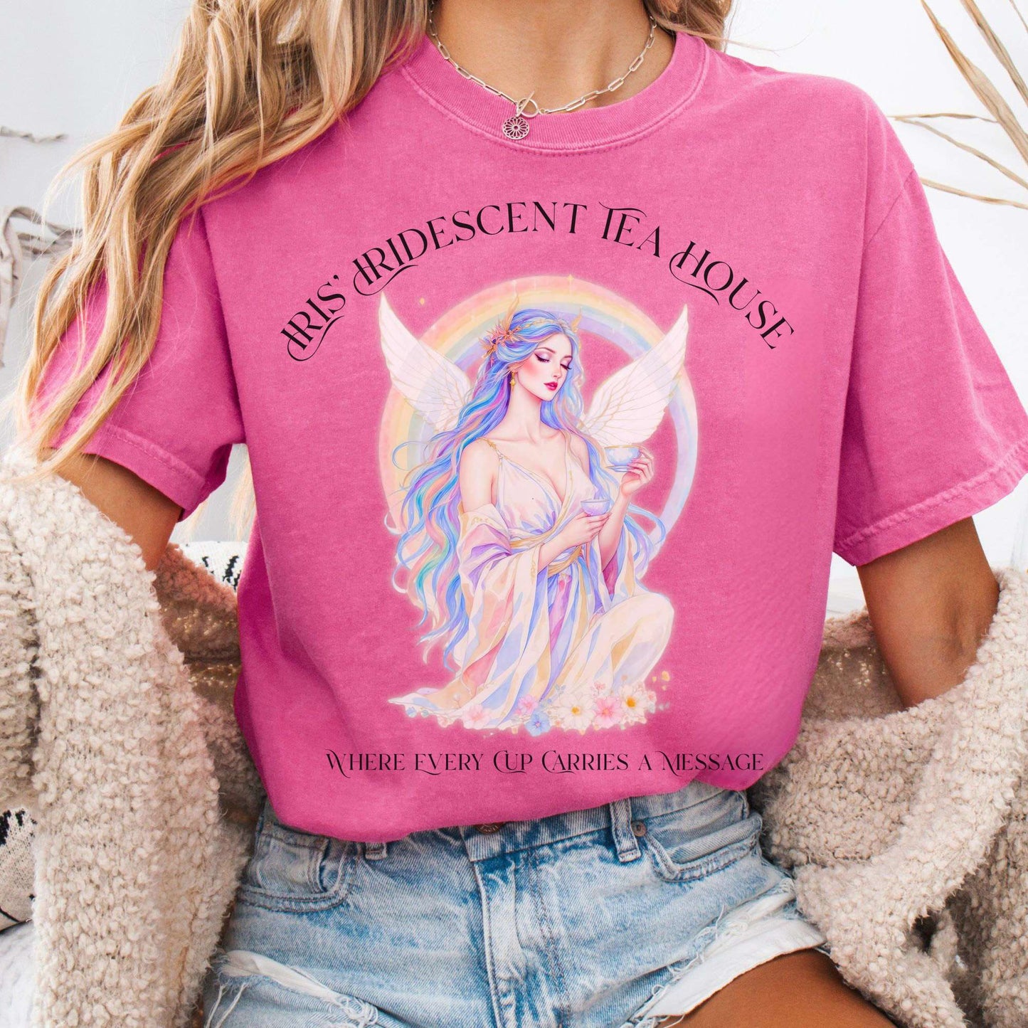 T-Shirt Crunchberry / S Iris’ Iridescent Tea House Mythology Tee The Mystic Eden