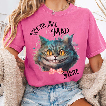 T-Shirt Crunchberry / S Vintage Cheshire Cat Alice in Wonderland T-Shirt The Mystic Eden