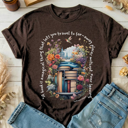 T-Shirt Dark Chocolate / S A Book Is A Magical Thing T-Shirt The Mystic Eden