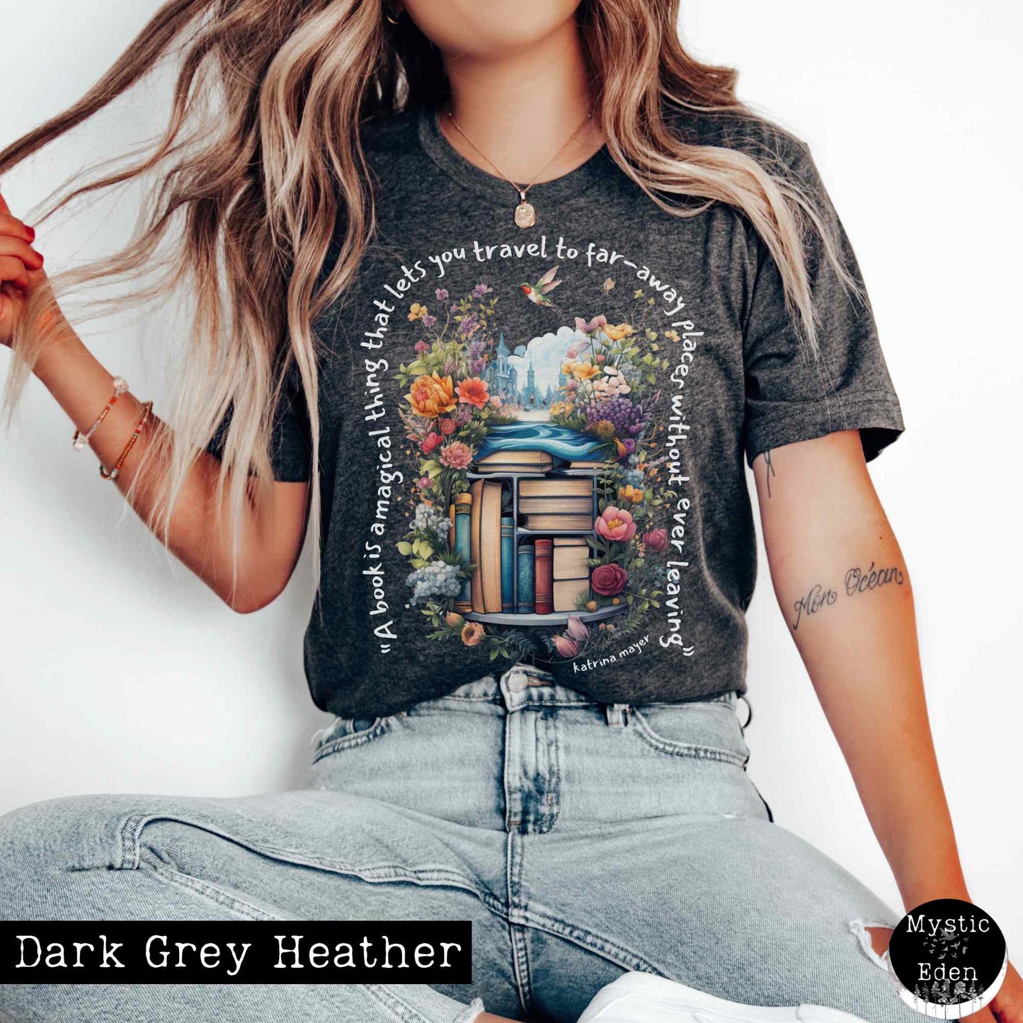 T-Shirt Dark Grey Heather / XS Magical book shirt The Mystic Eden