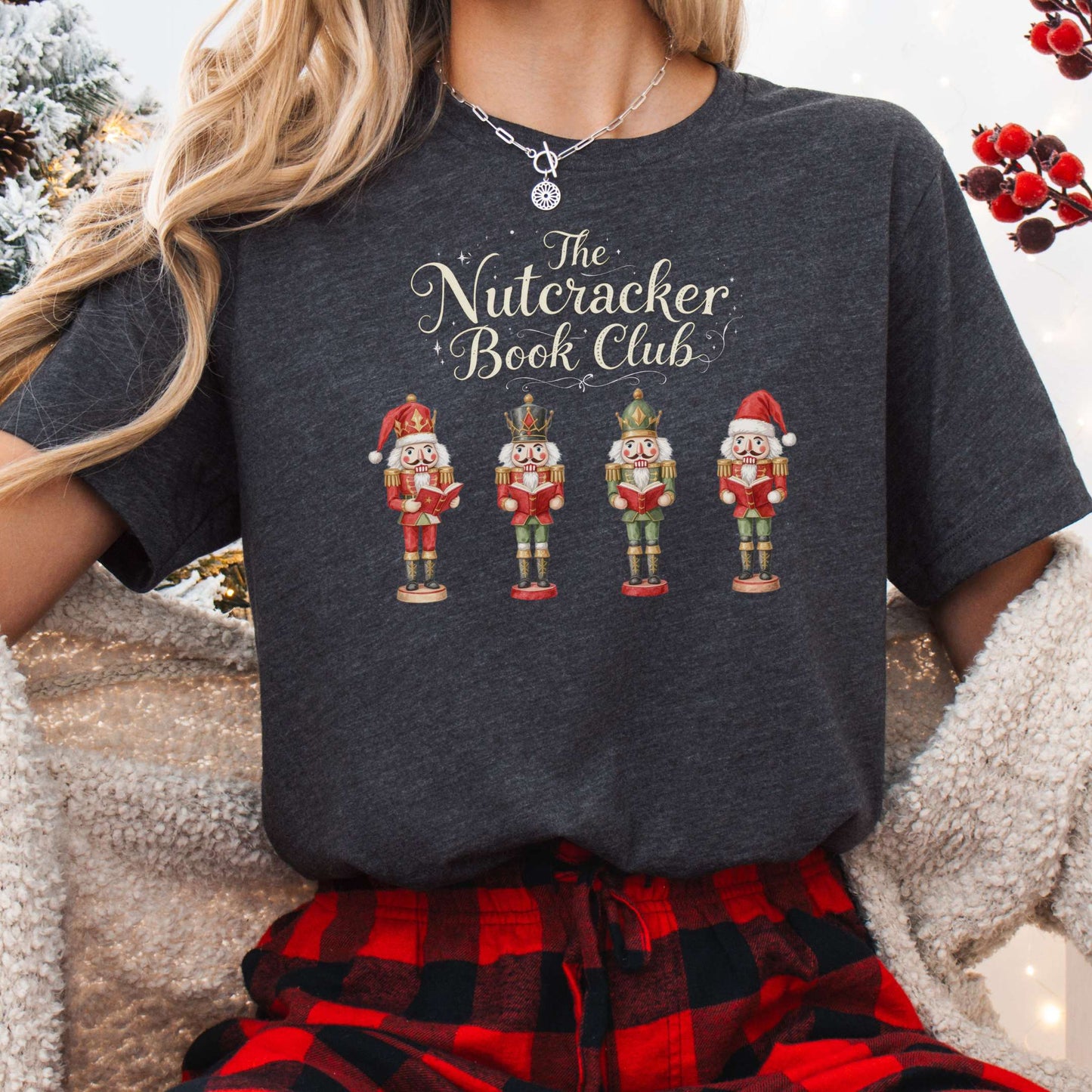 T-Shirt Dark Grey Heather / XS The Nutcracker Book Club Christmas Tee The Mystic Eden