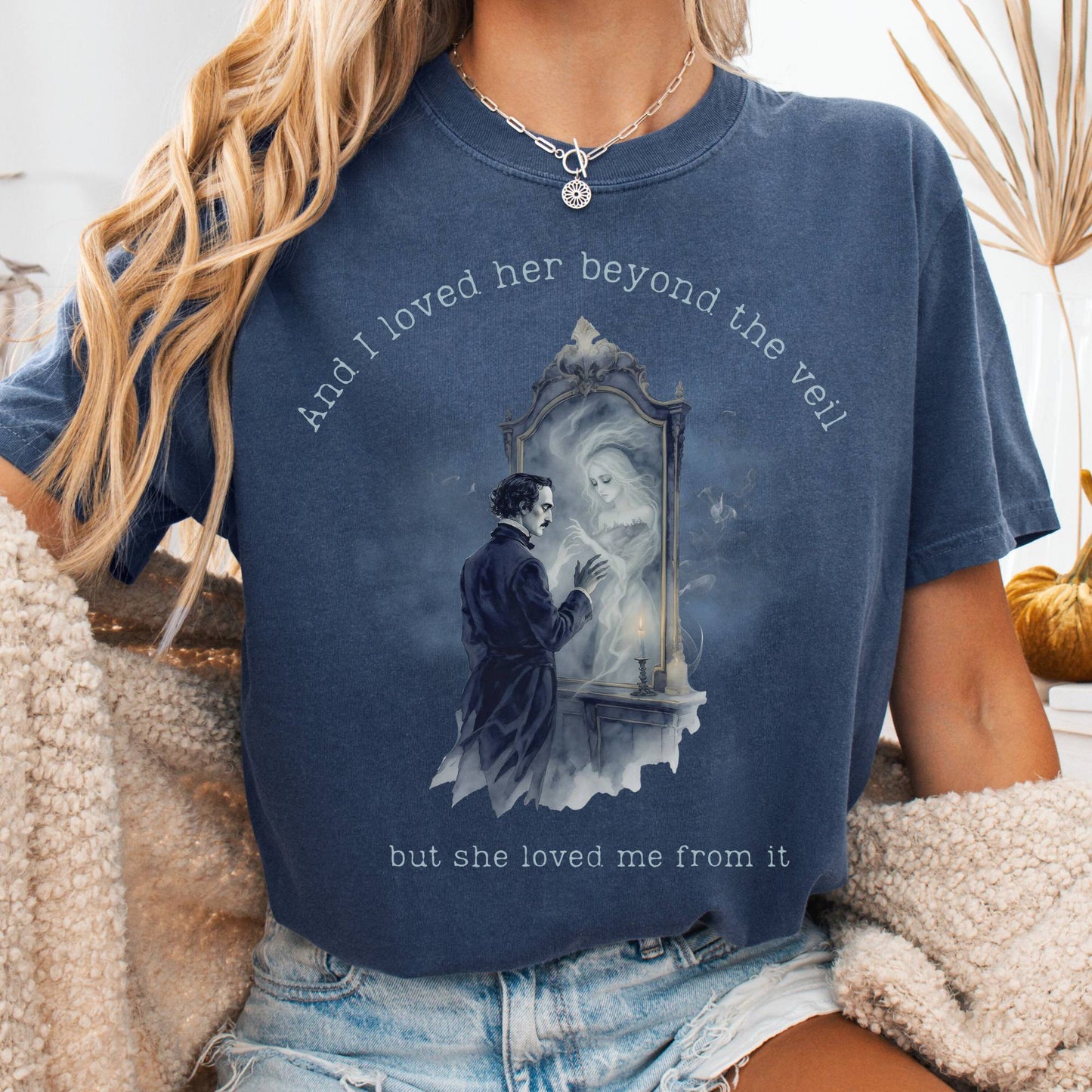 T-Shirt Denim / S And I Loved Her Beyond The Veil Poe Tee The Mystic Eden