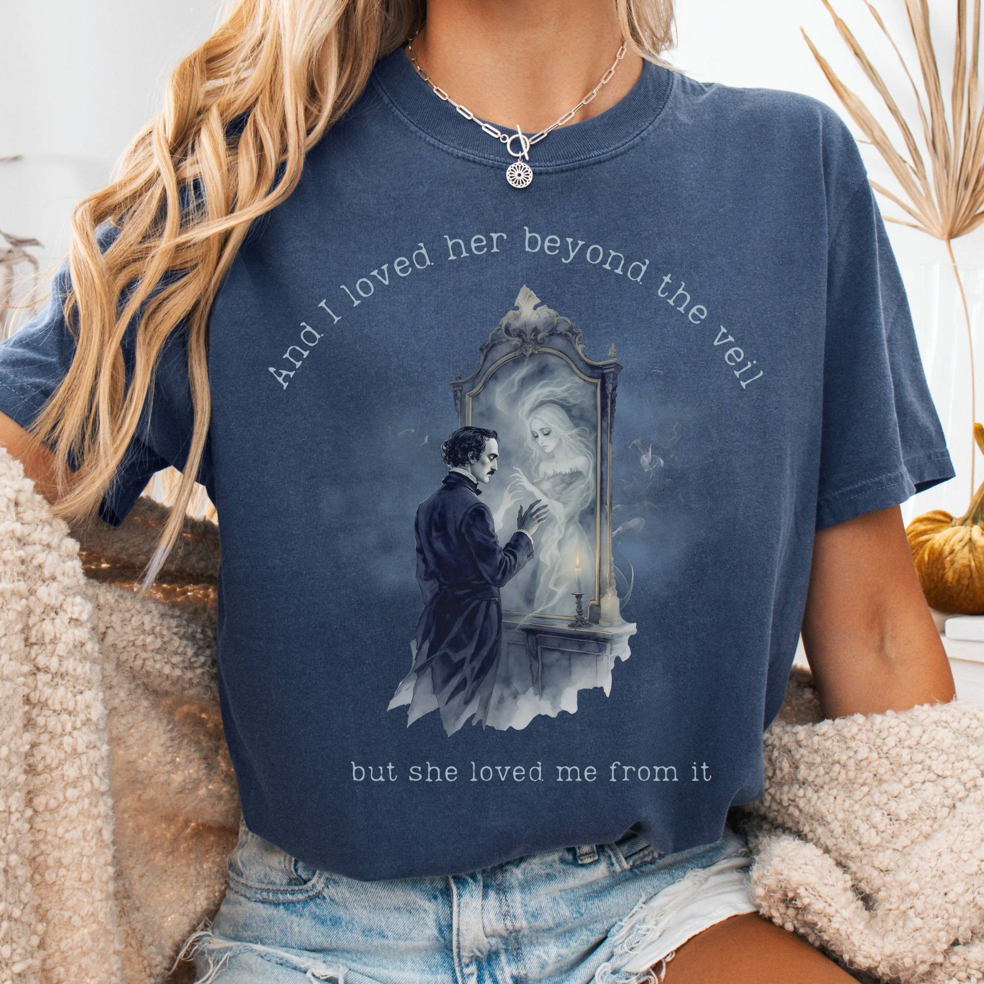 T-Shirt Denim / S And I Loved Her Beyond The Veil Poe Tee The Mystic Eden