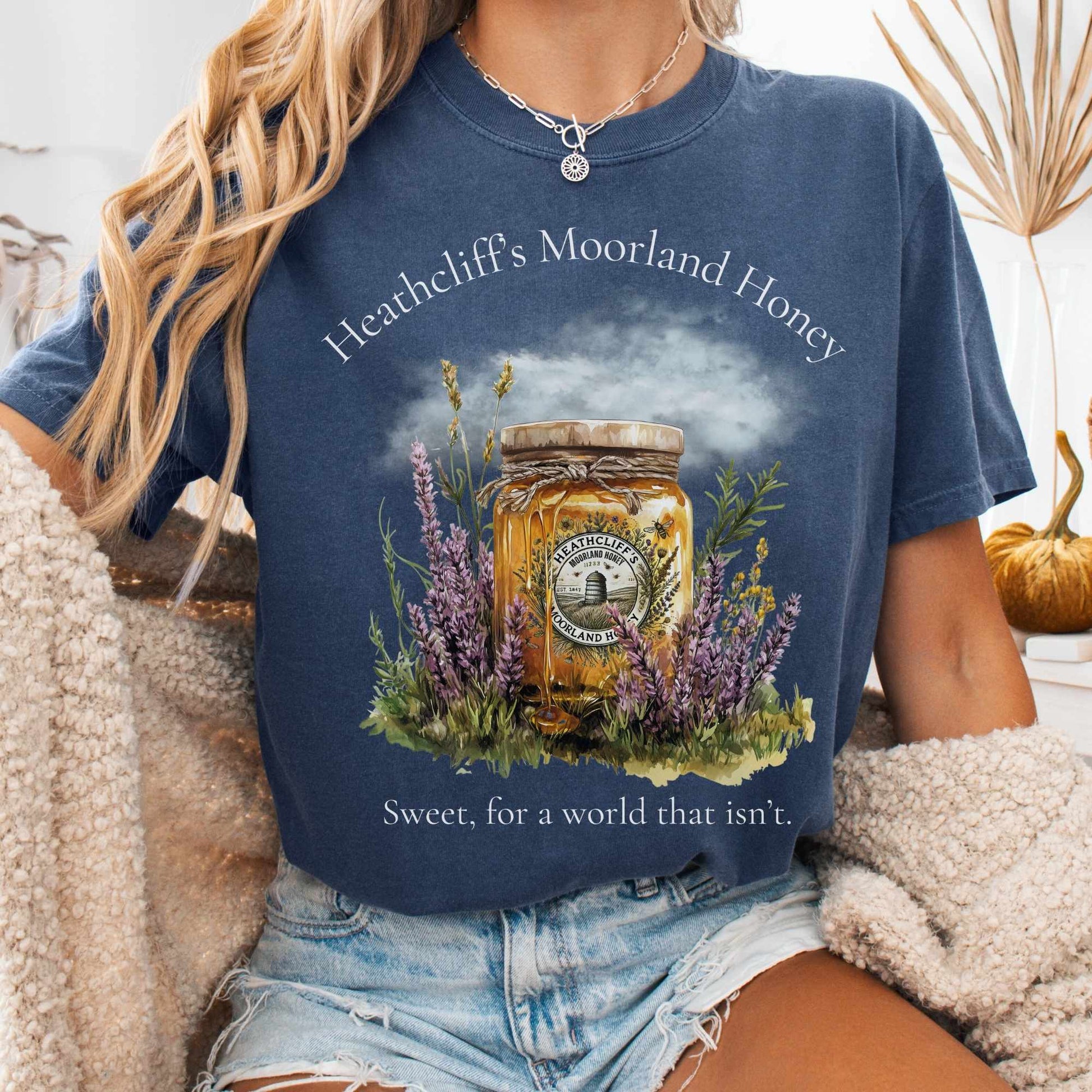 T-Shirt Denim / S Heathcliff's Moorland Honey Tee The Mystic Eden