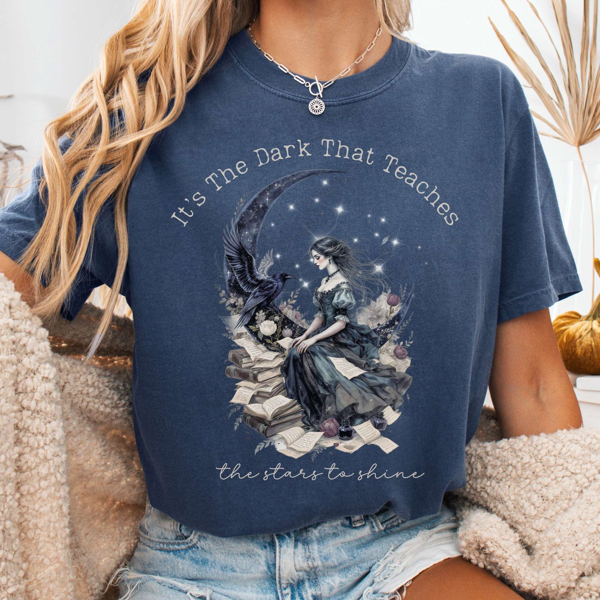 T-Shirt Denim / S It's the Dark That Teaches the Stars to Shine Poe Inspired Tee The Mystic Eden