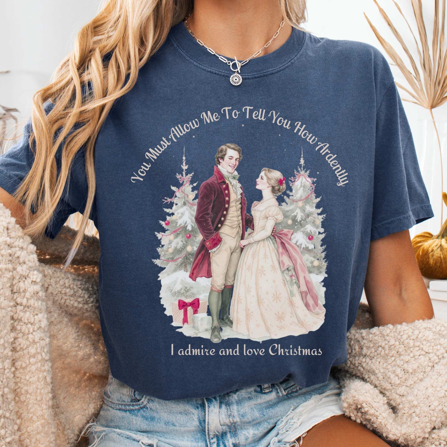 T-Shirt Denim / S Pride & Prejudice Christmas Tee The Mystic Eden