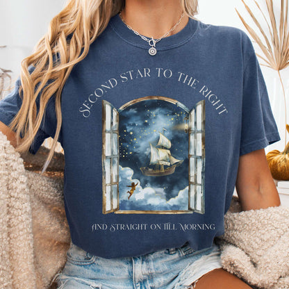 T-Shirt Denim / S Second Star to the Right Peter Pan Tee The Mystic Eden