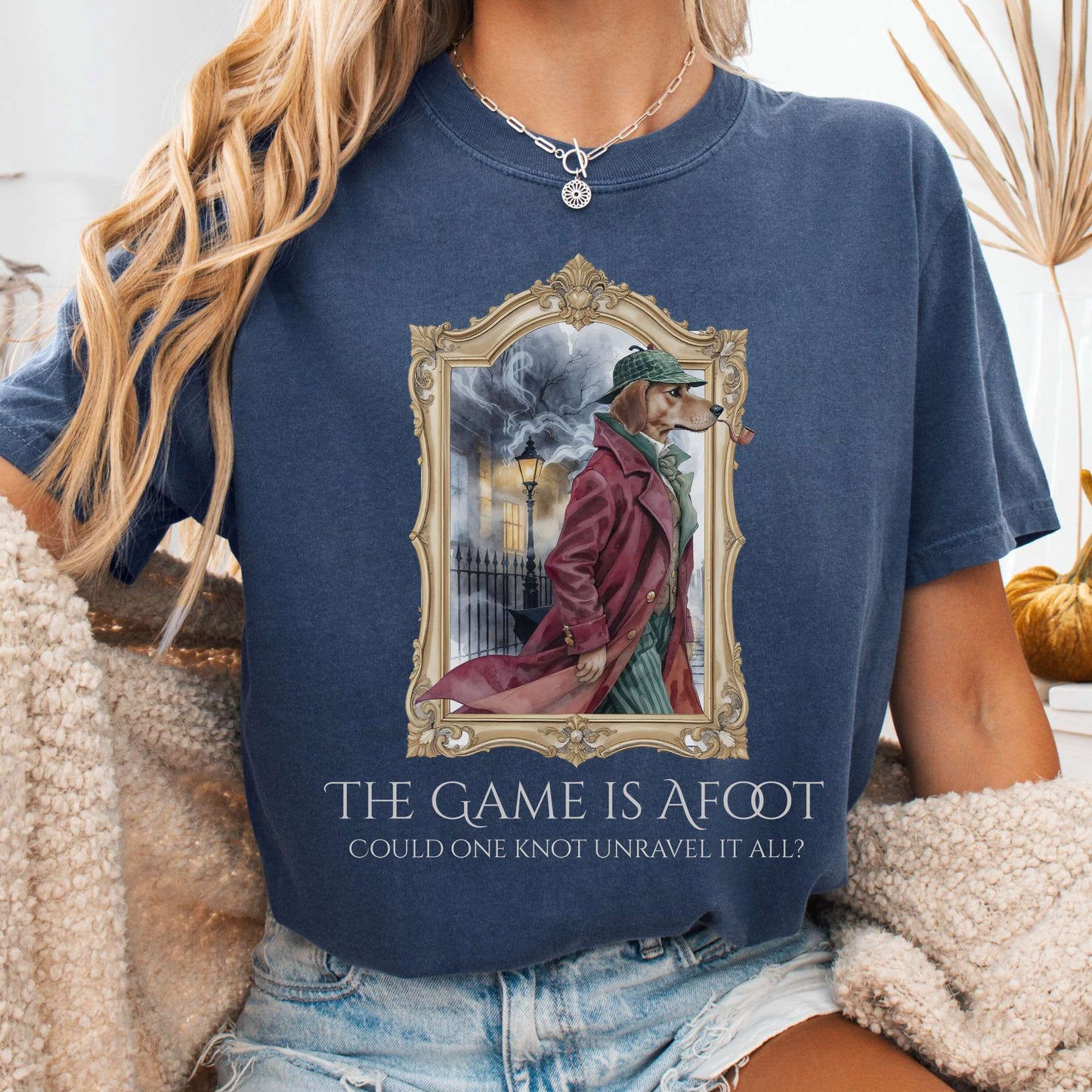 T-Shirt Denim / S The Game Is Afoot Sherlock Holmes Tee The Mystic Eden