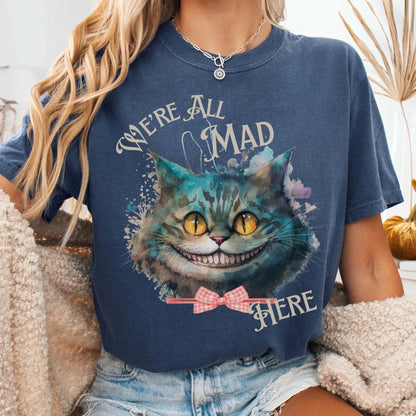 T-Shirt Denim / S Vintage Cheshire Cat Alice in Wonderland T-Shirt The Mystic Eden