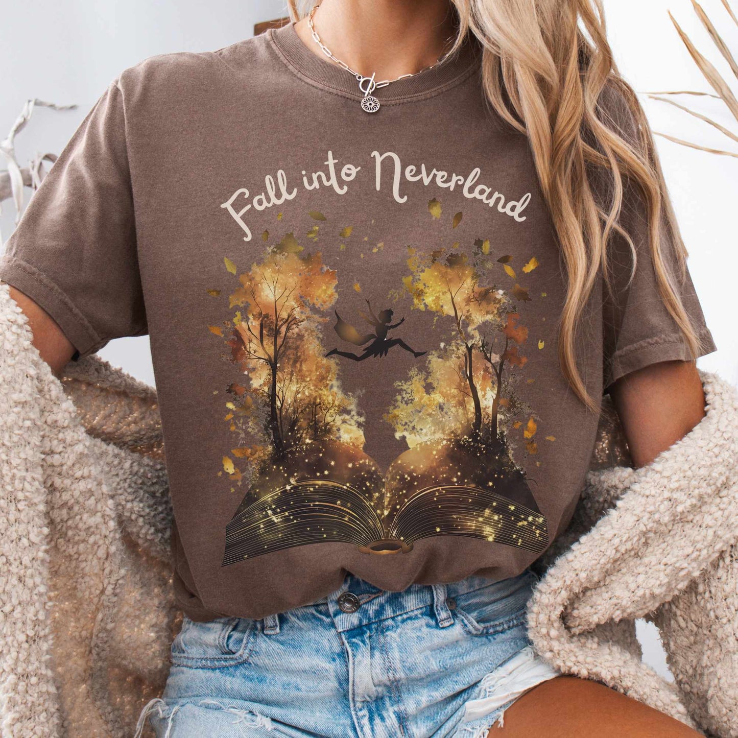 T-Shirt Espresso / S Fall into Neverland Tee The Mystic Eden