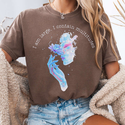 T-Shirt Espresso / S I Contain Multitudes Walt Whitman Tee The Mystic Eden