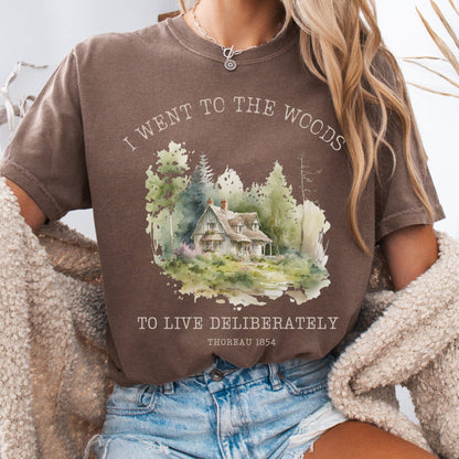 T-Shirt Espresso / S I Went To the Woods To Live Deliberately Cottage Edition T-Shirt The Mystic Eden