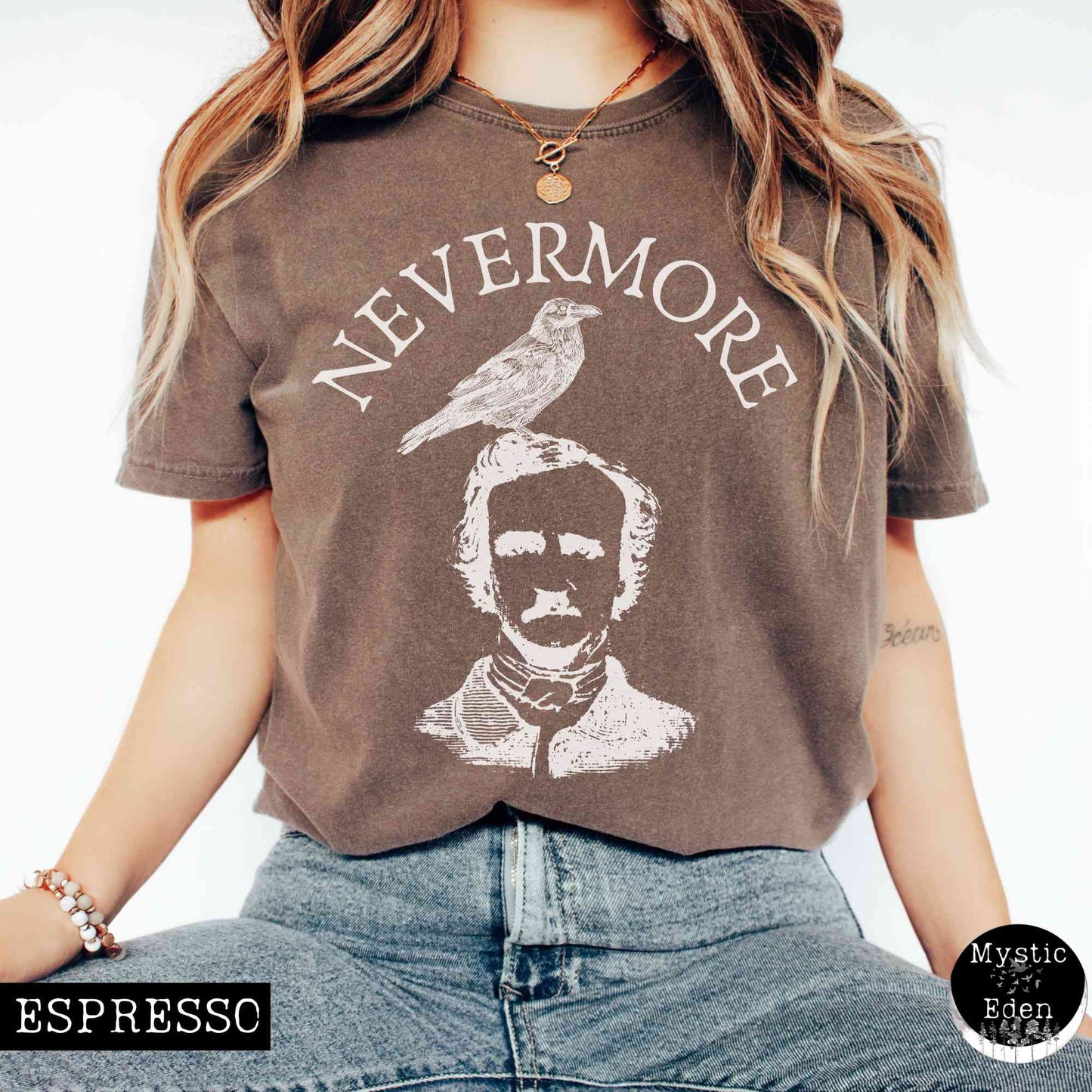 T-Shirt Espresso / S Nevermore Edgar Allan Poe T-Shirt The Mystic Eden