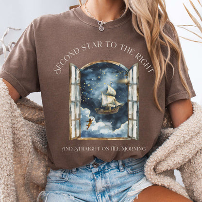 T-Shirt Espresso / S Second Star to the Right Peter Pan Tee The Mystic Eden