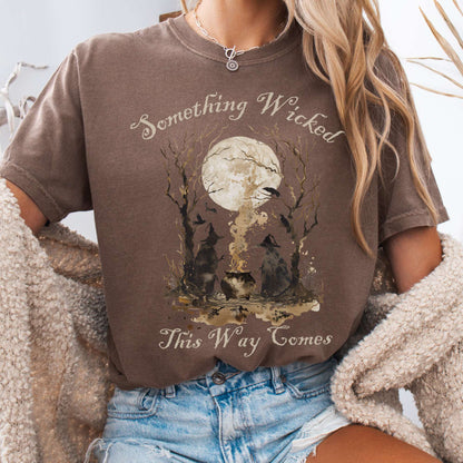 T-Shirt Espresso / S Something Wicked This Way Comes, Shakespeare Macbeth Witches Shirt The Mystic Eden