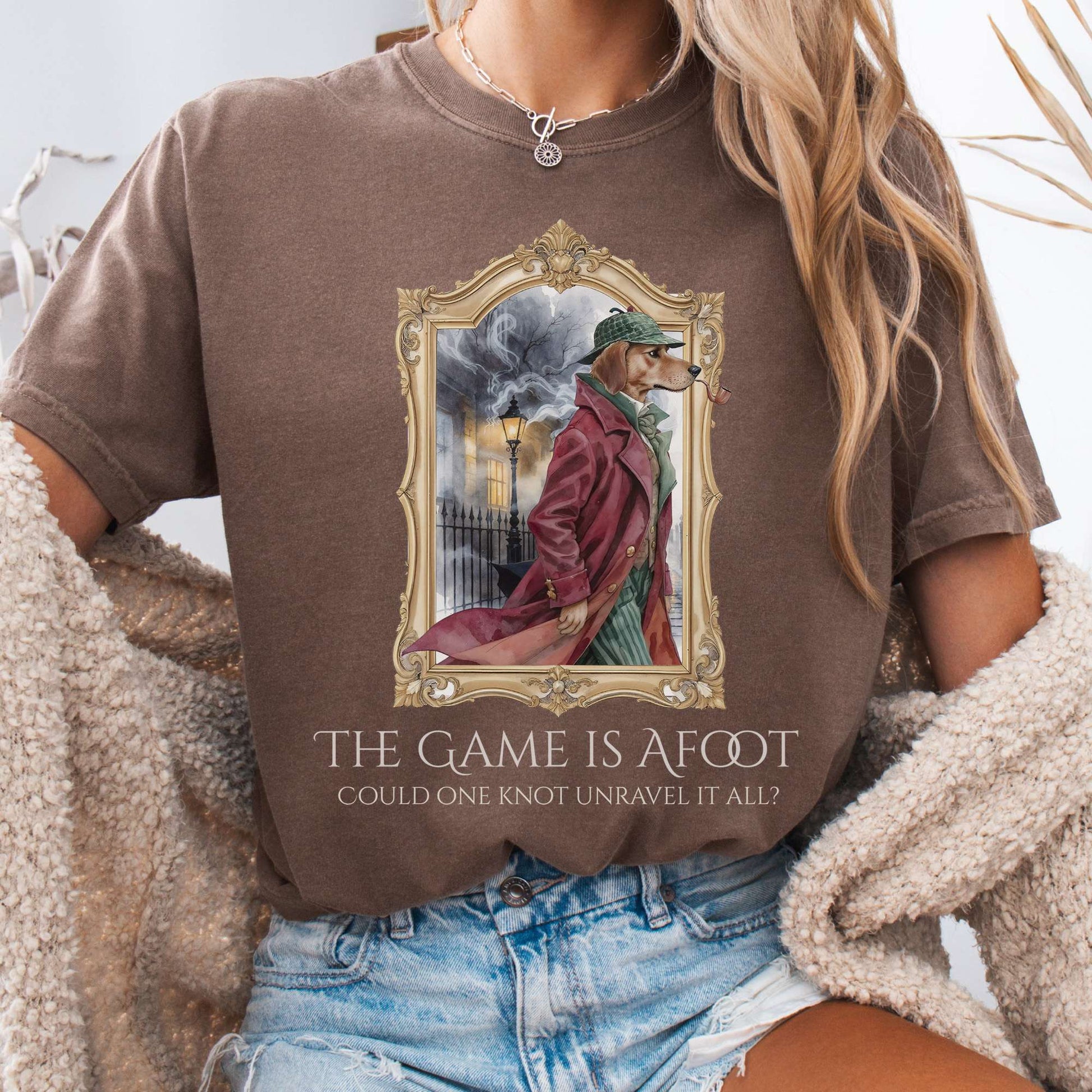 T-Shirt Espresso / S The Game Is Afoot Sherlock Holmes Tee The Mystic Eden