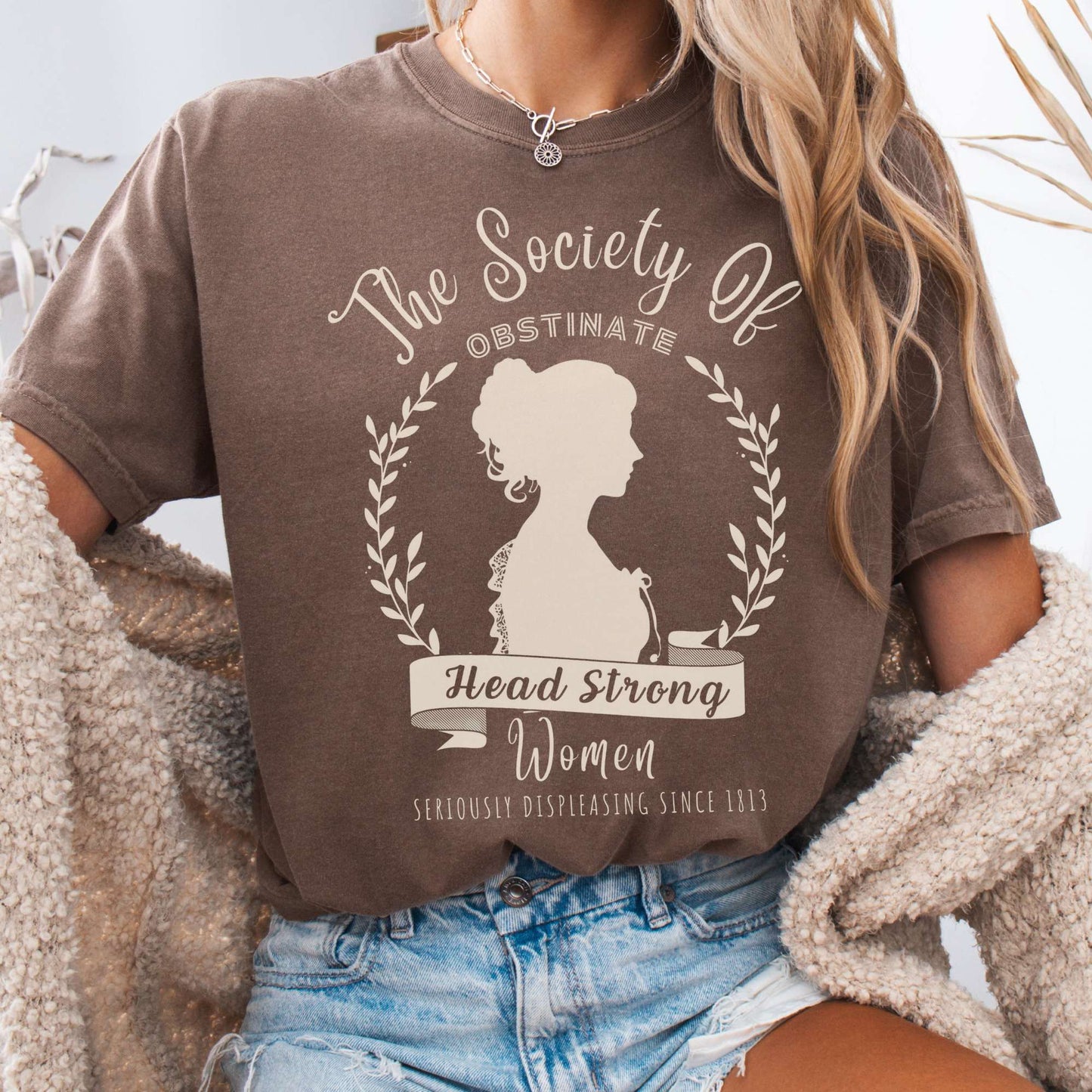 T-Shirt Espresso / S The Society of Obstinate Head Strong Women Jane Austen Shirt The Mystic Eden