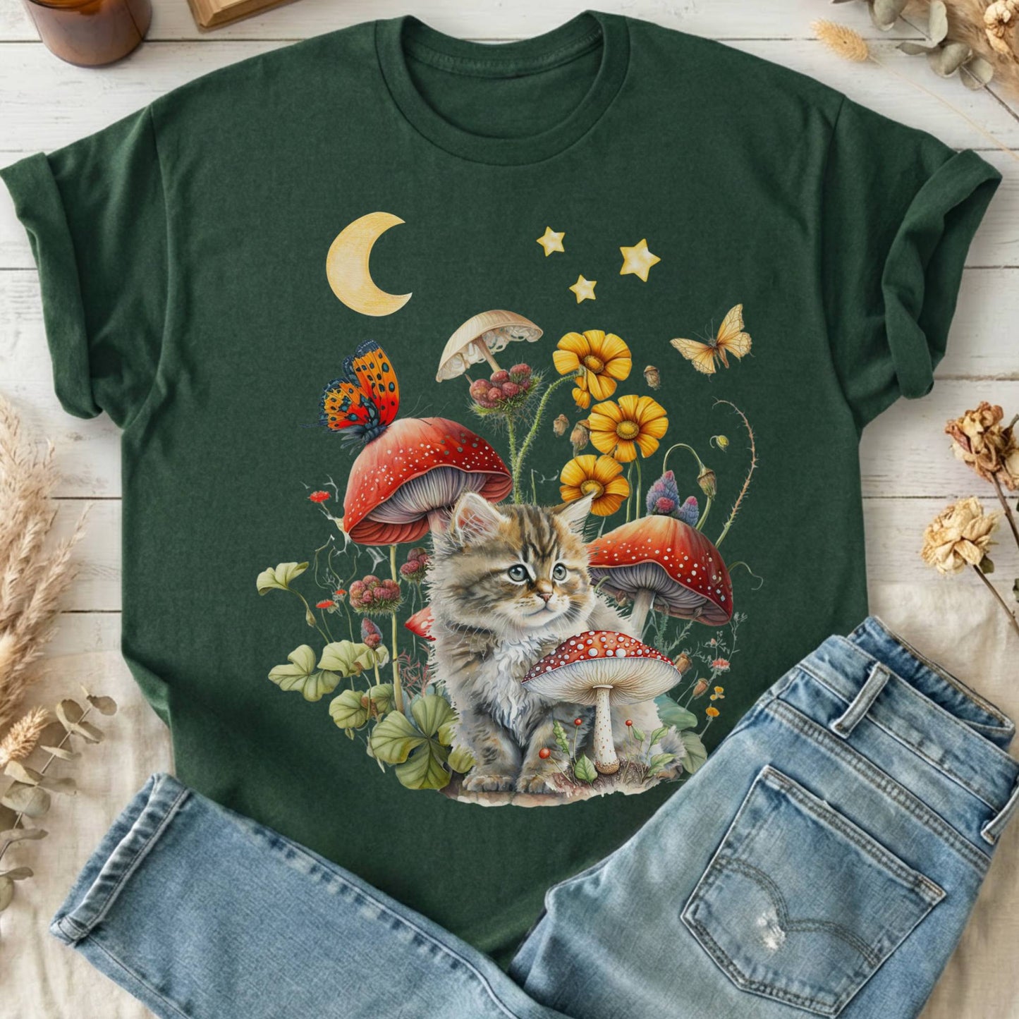 T-Shirt Forest Green / S Design 33 T-Shirt The Mystic Eden