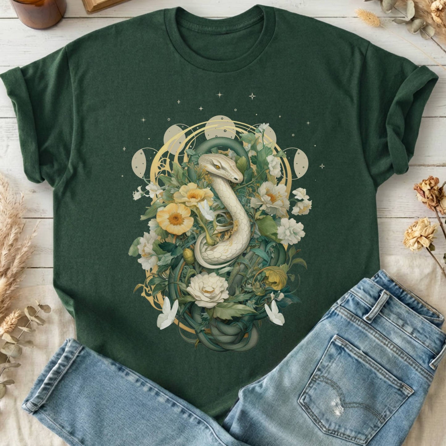 T-Shirt Forest Green / S Design 45 T-Shirt The Mystic Eden