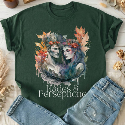 T-Shirt Forest Green / S Hades & Persephone Greek Mythology T-Shirt The Mystic Eden