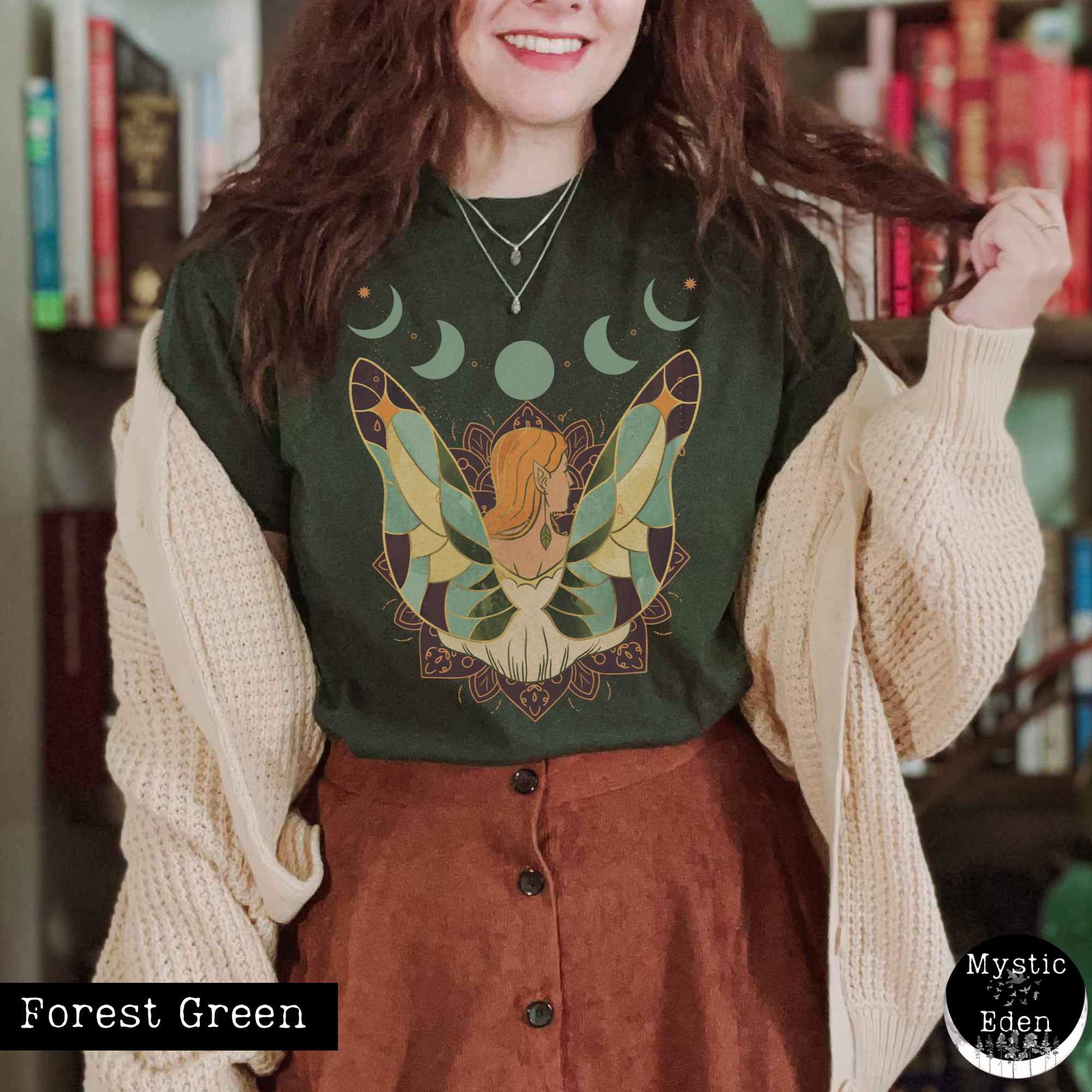 T-Shirt Forest Green / S Whimsical Fairycore Shirt The Mystic Eden